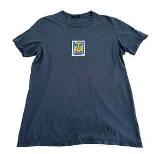 Obey Graphic Logo T-Shirt Men's Size Medium Short Sleeve Crew Neck Blue